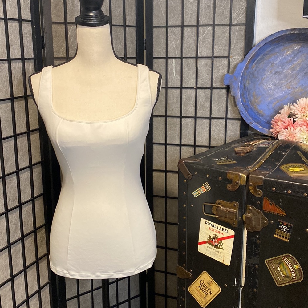 Papillon Blanc White Cami Tank Top
